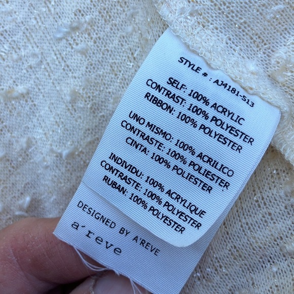 A'Reve summer lightweight  Lace Cardigan with Ribbon Accents small - Picture 11 of 12